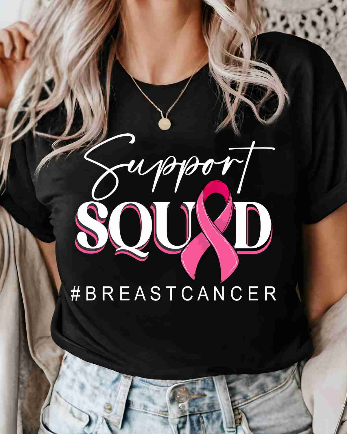 Support Squad #BreastCancer DTF Transfer