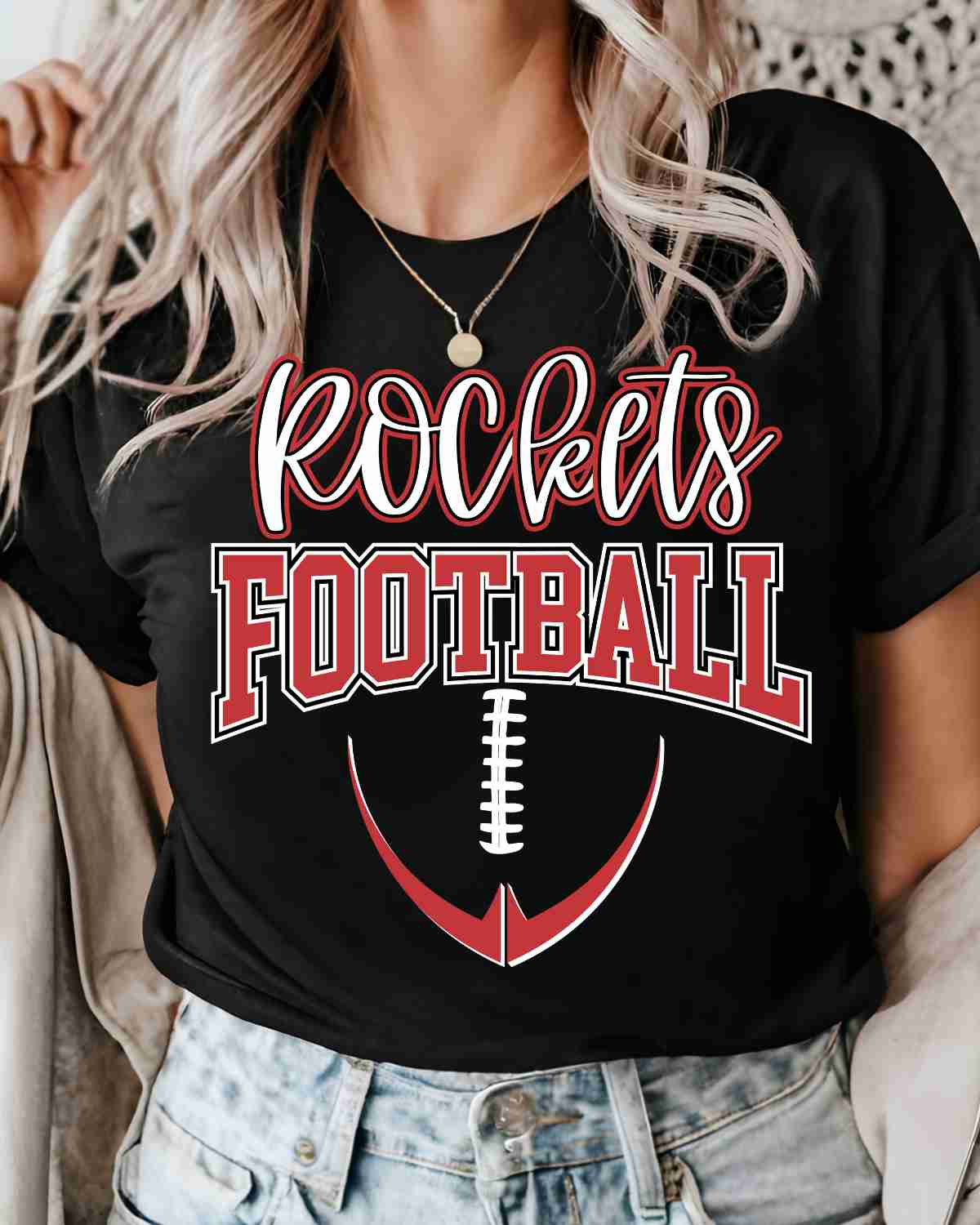 Rockets Half Football DTF Transfer