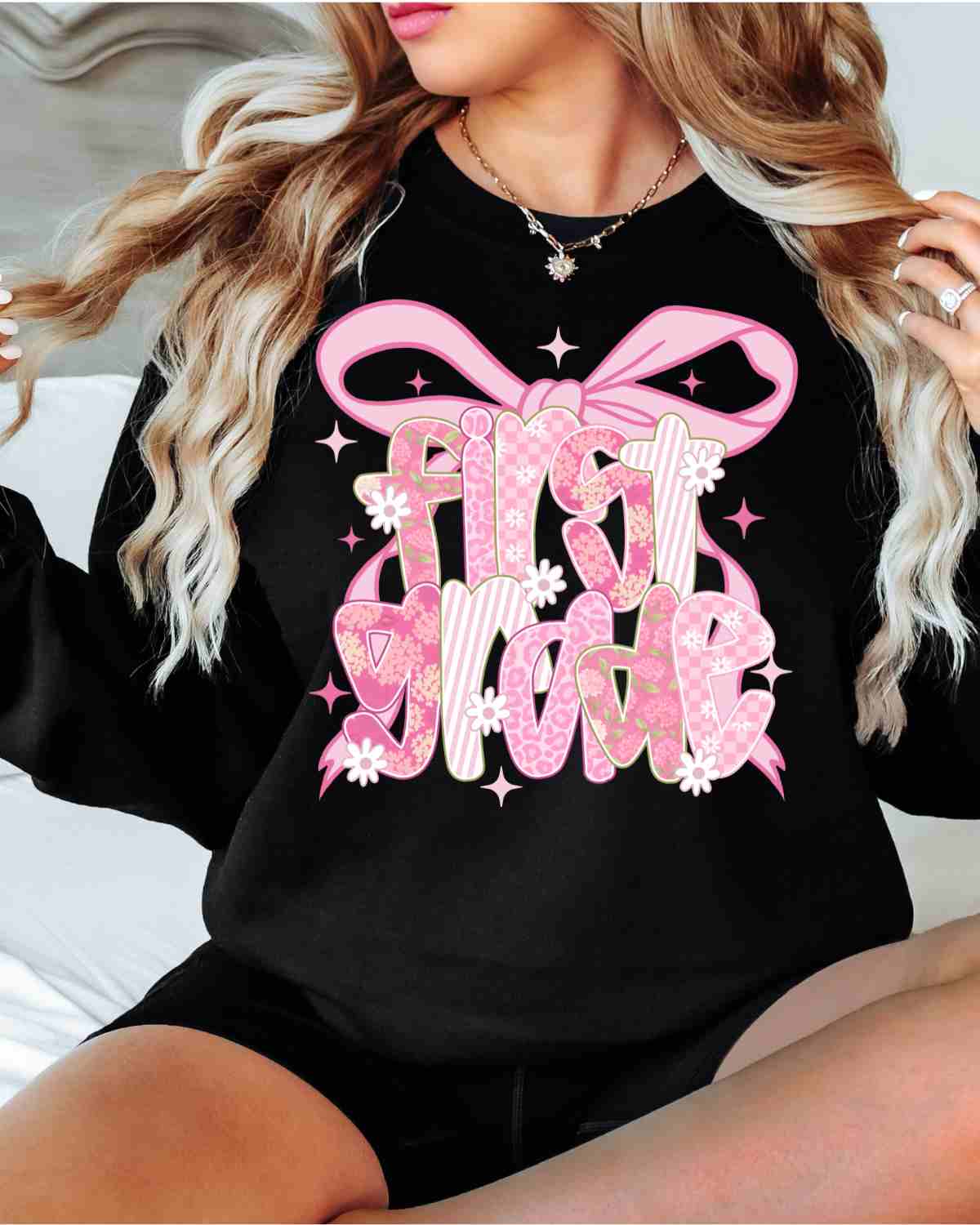 Grade Pink Coquette Bow DTF Transfer