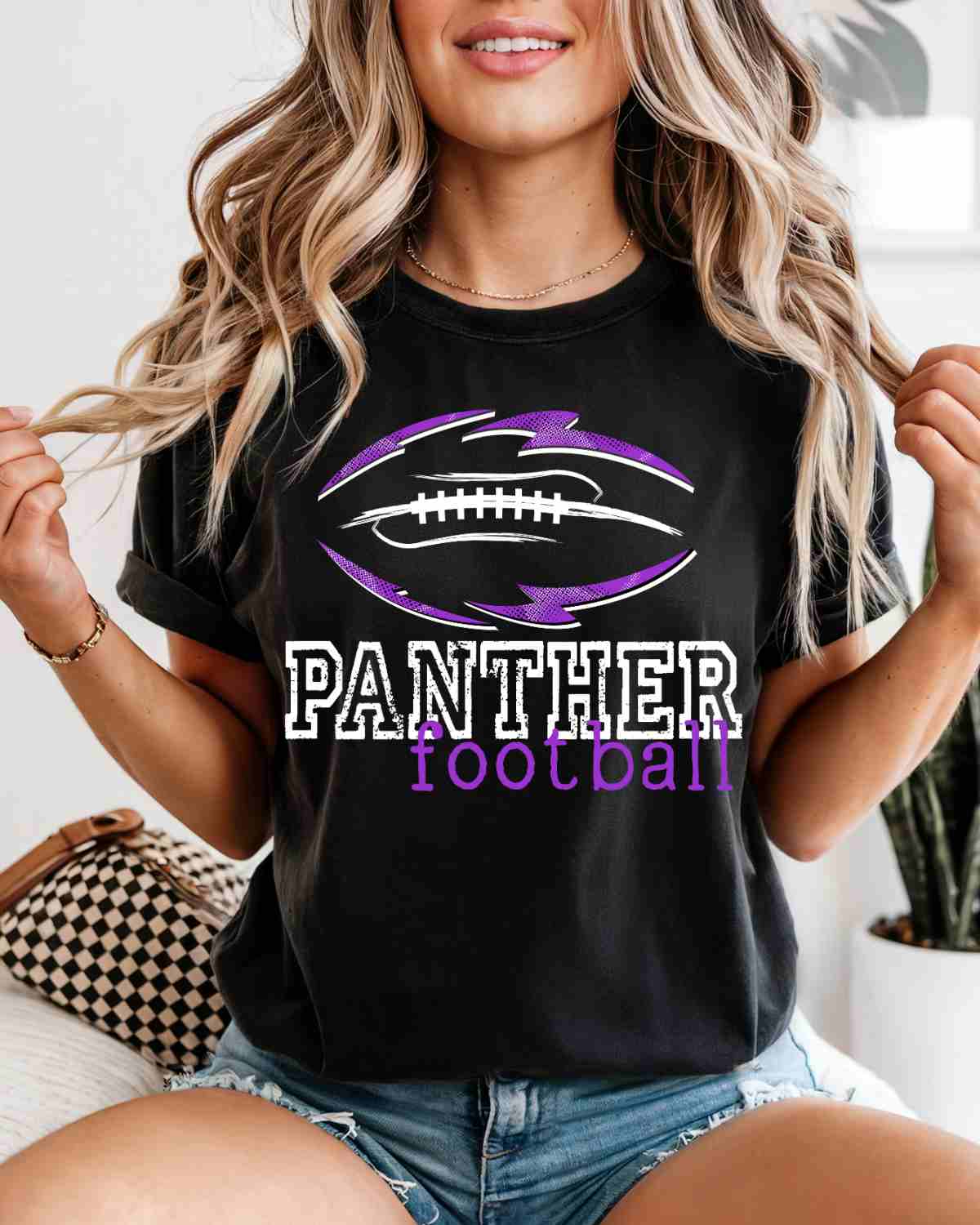 Panthers Football Tribal DTF Transfer