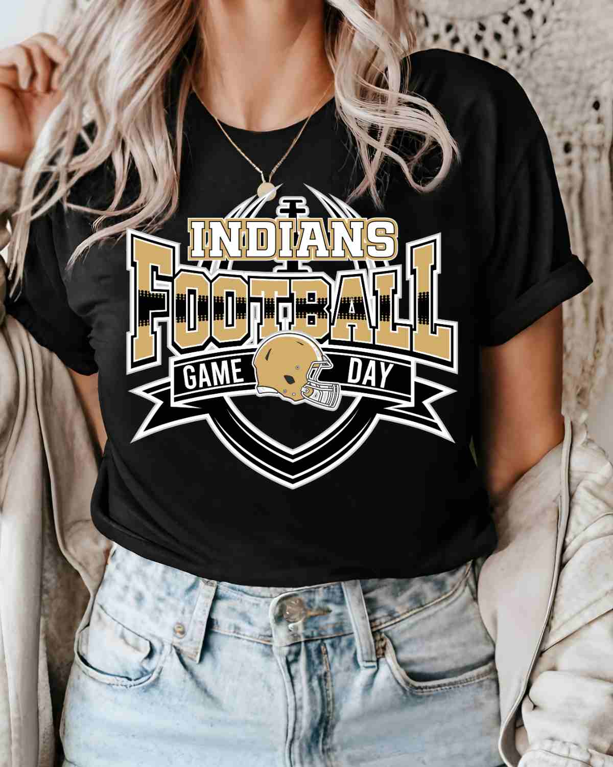 Indians Football Game Day Banner DTF Transfer
