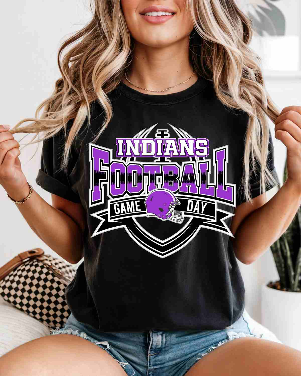 Indians Football Game Day Banner DTF Transfer