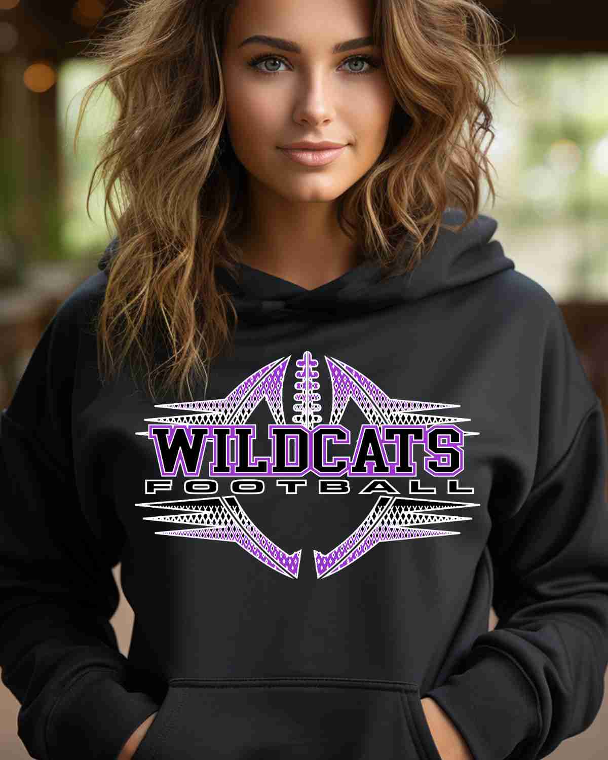 Wildcats Football Halftone DTF Transfer