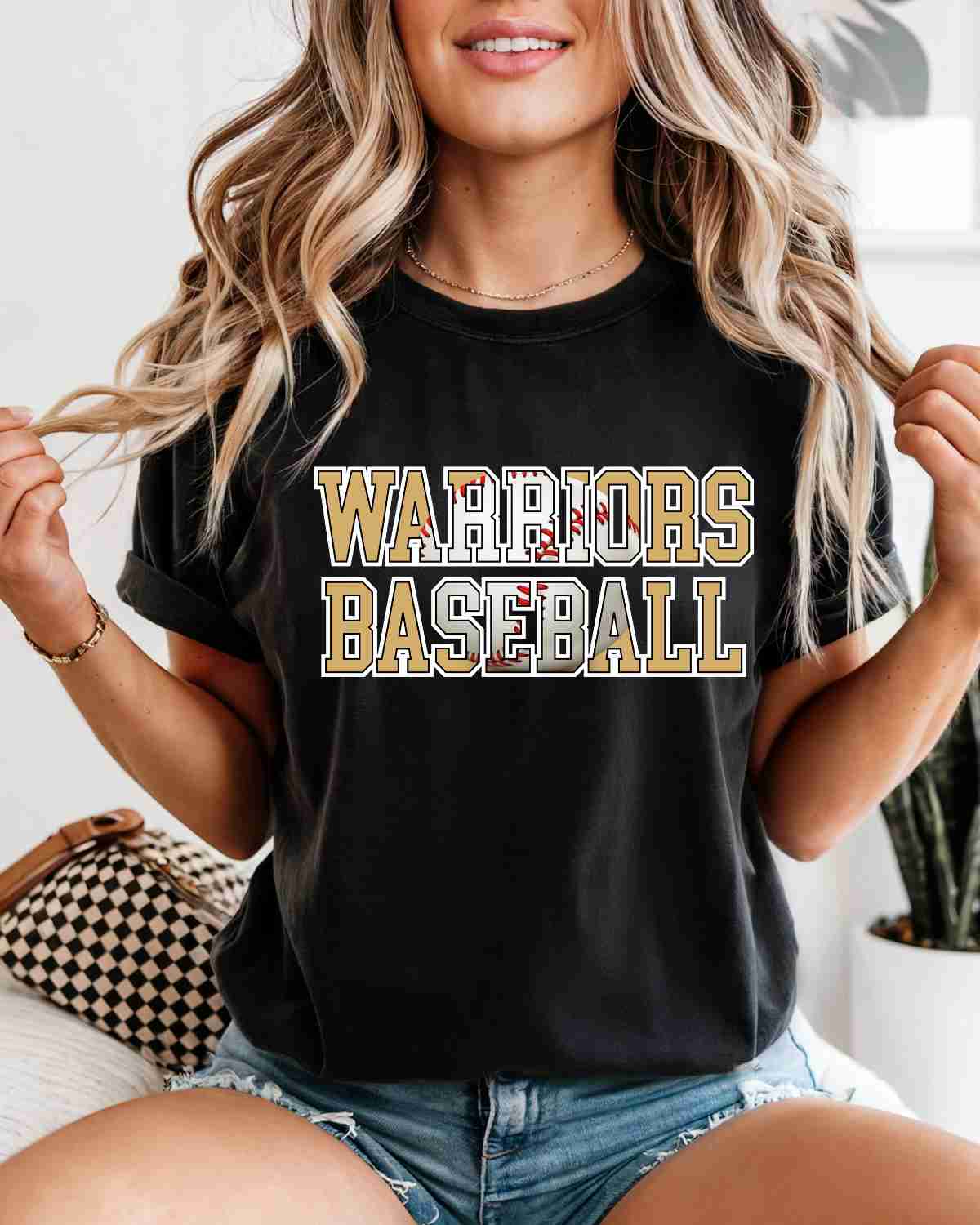 Warriors Baseball Words DTF Transfer