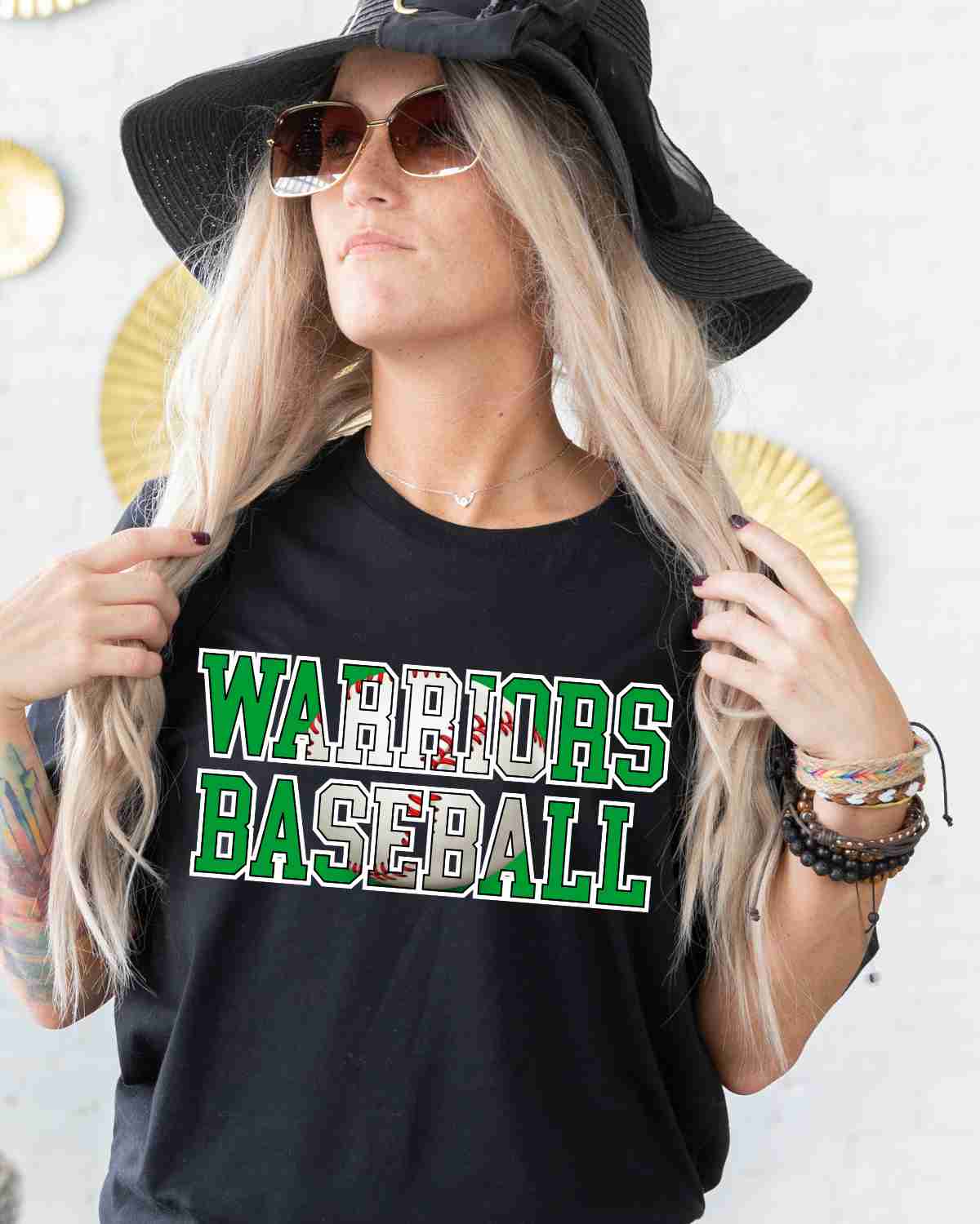 Warriors Baseball Words DTF Transfer - Rustic Grace Heat Transfer Company