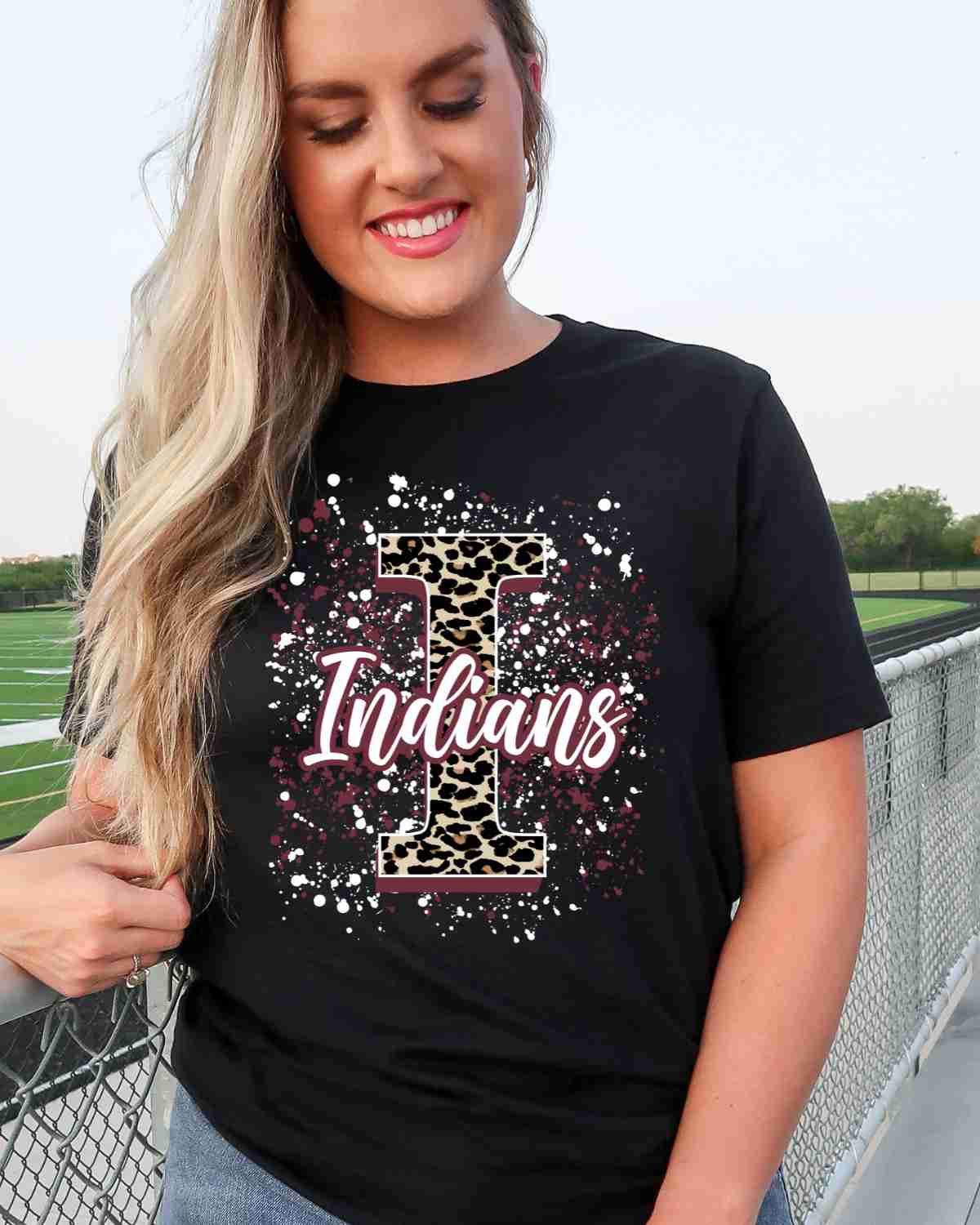 Indians Letter Splatter DTF Transfer