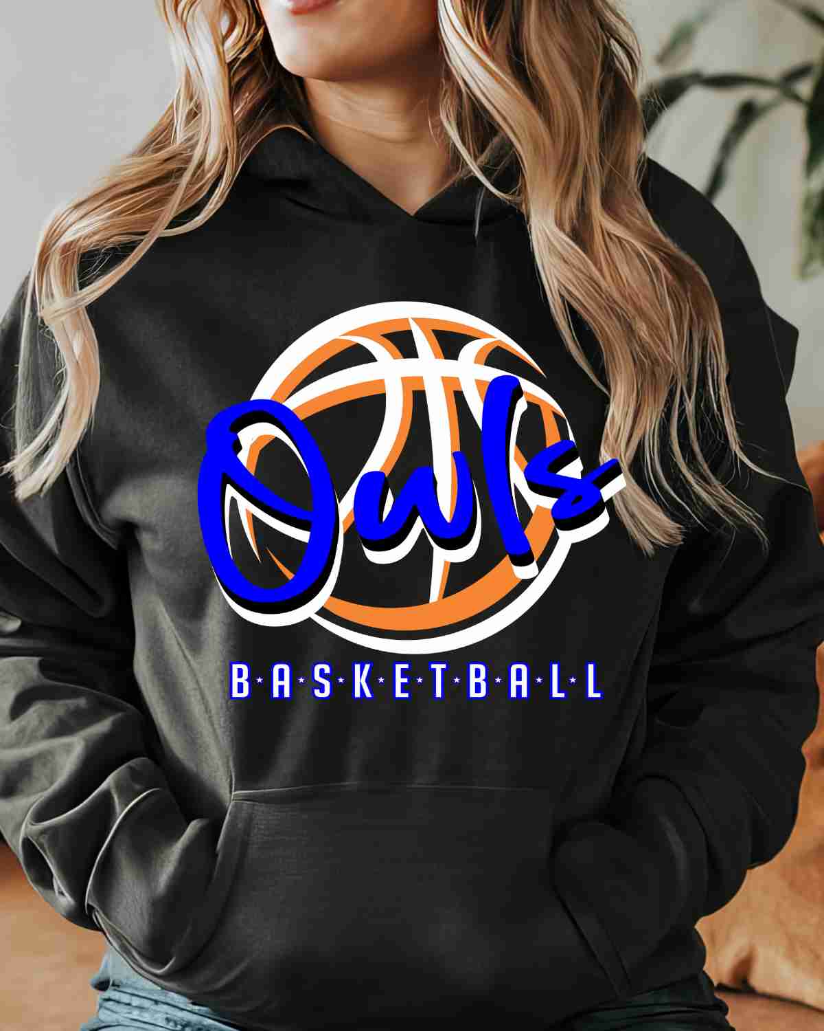 Owls Basketball Outline Ball DTF Transfer