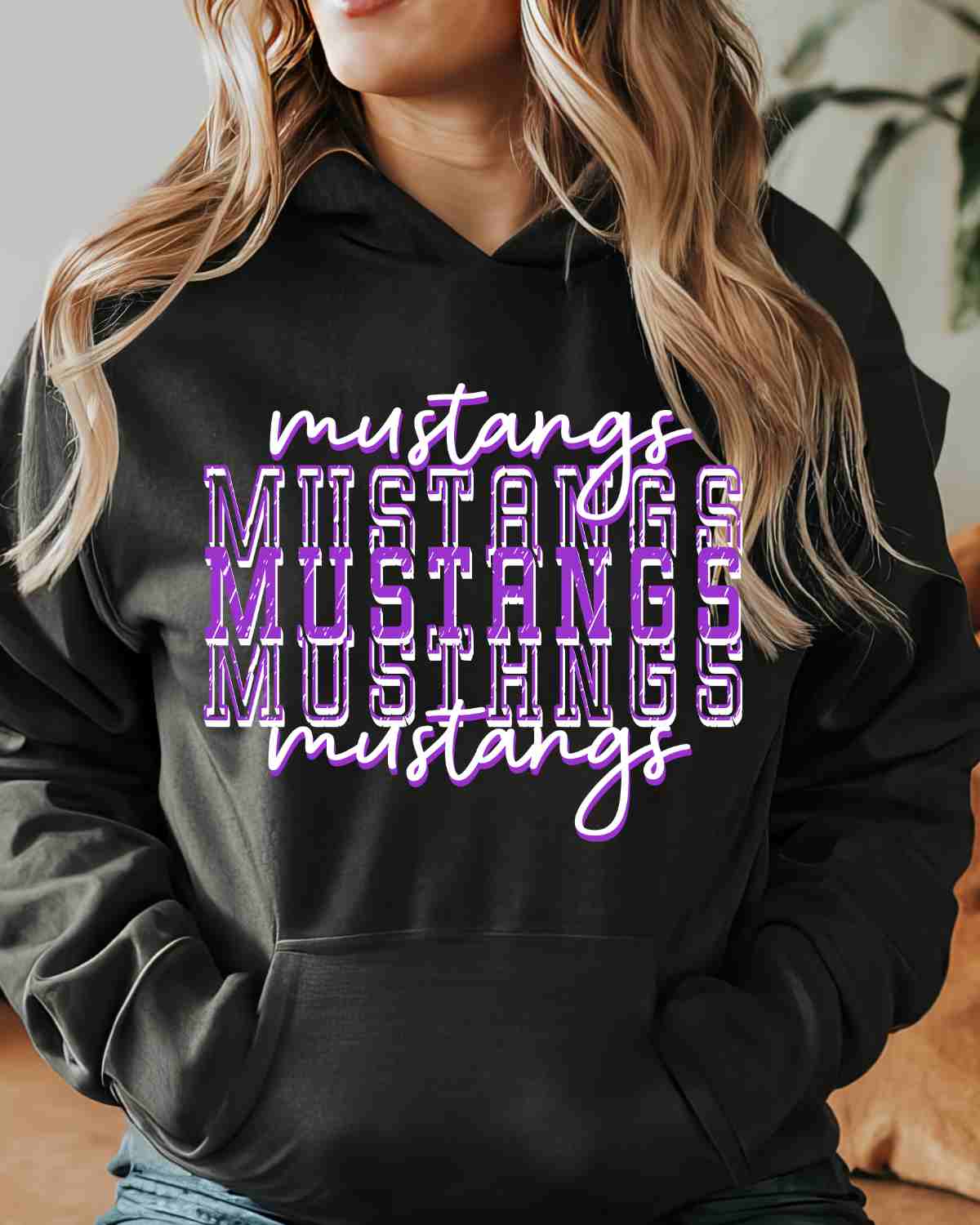 Mustangs Repeating DTF Transfer