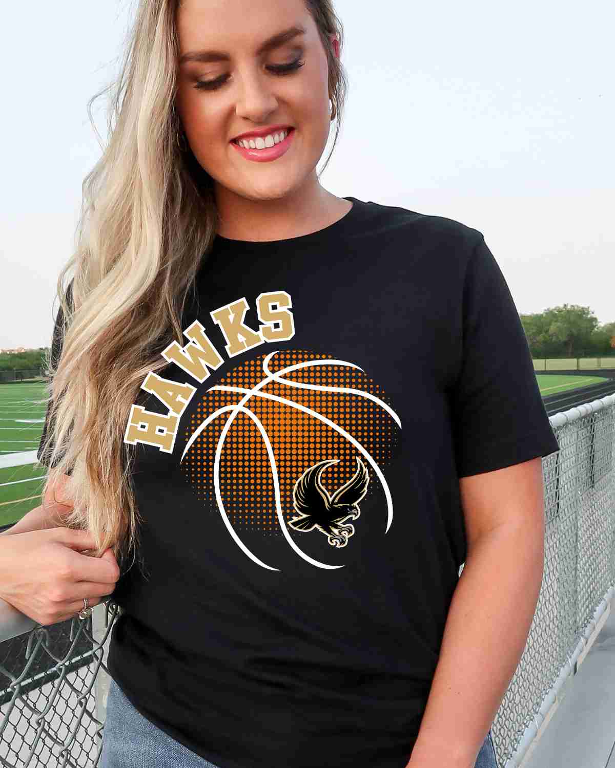 Hawks Basketball Halftone DTF Transfer