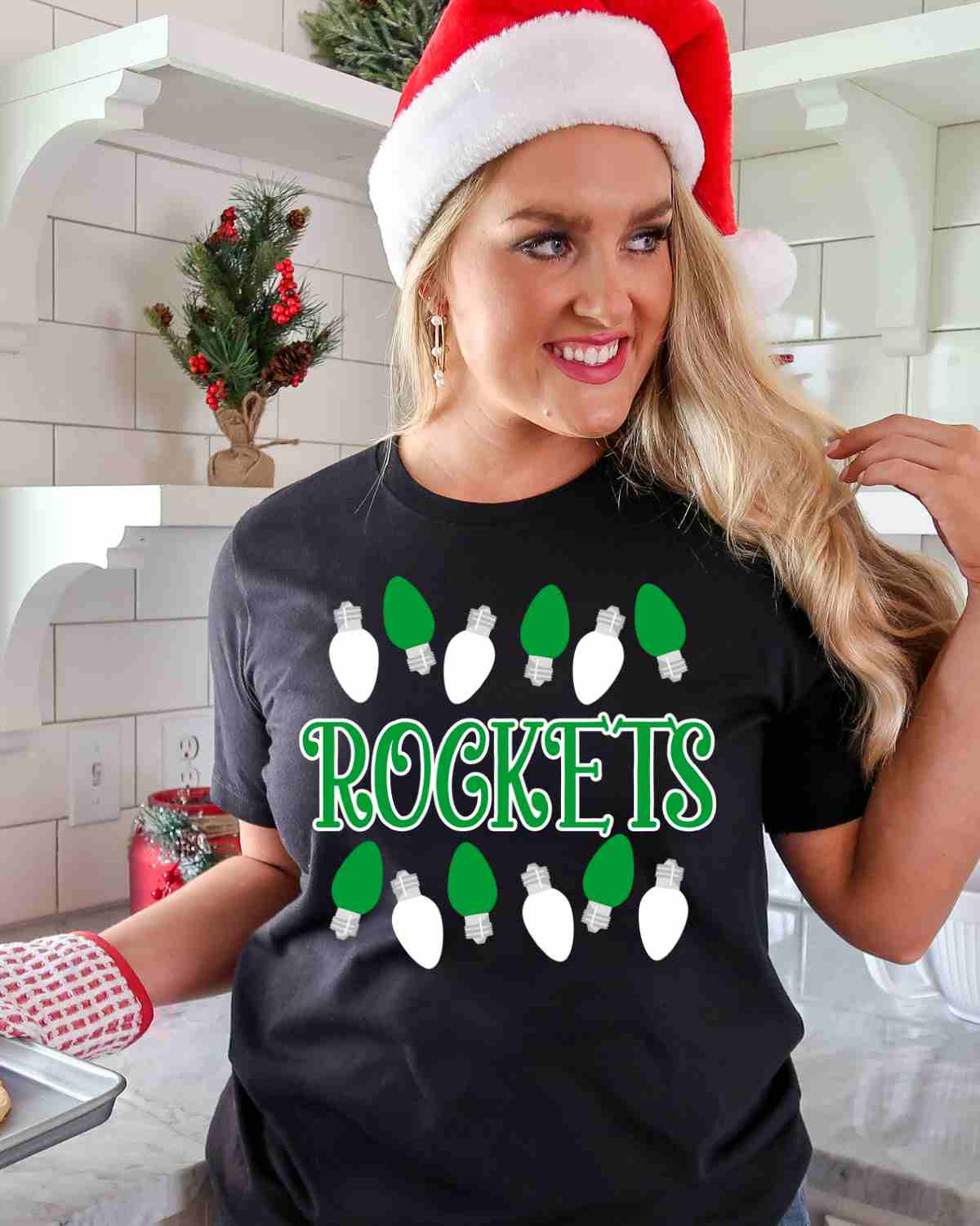 Rockets Christmas Lights DTF Transfer
