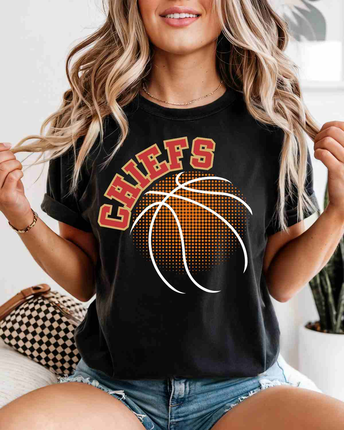 Chiefs Basketball Halftone DTF Transfer