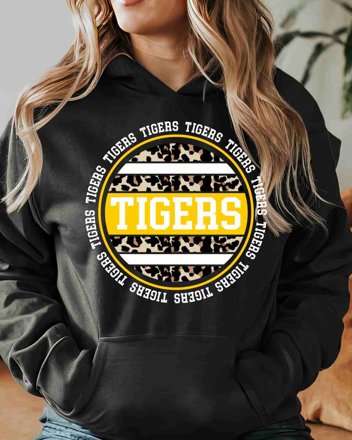 Tigers Leopard Circle DTF Transfer - Rustic Grace Heat Transfer Company