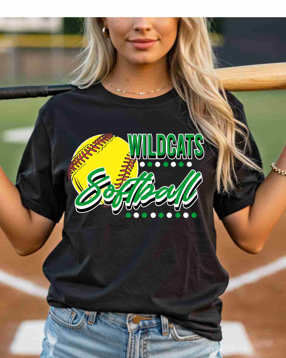 Wildcats Softball Dots DTF Transfer