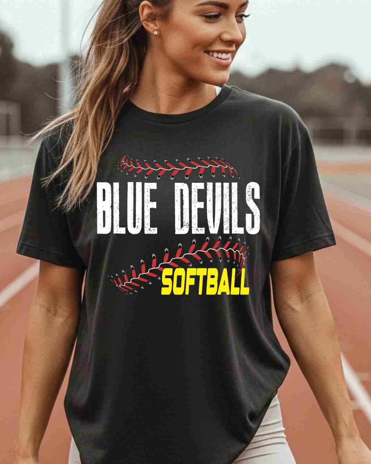 Blue Devils Softball Laces DTF Transfer