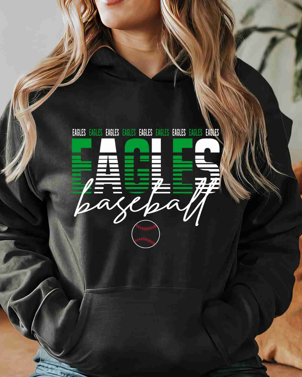 Eagles Baseball Sliced Letters DTF Transfer
