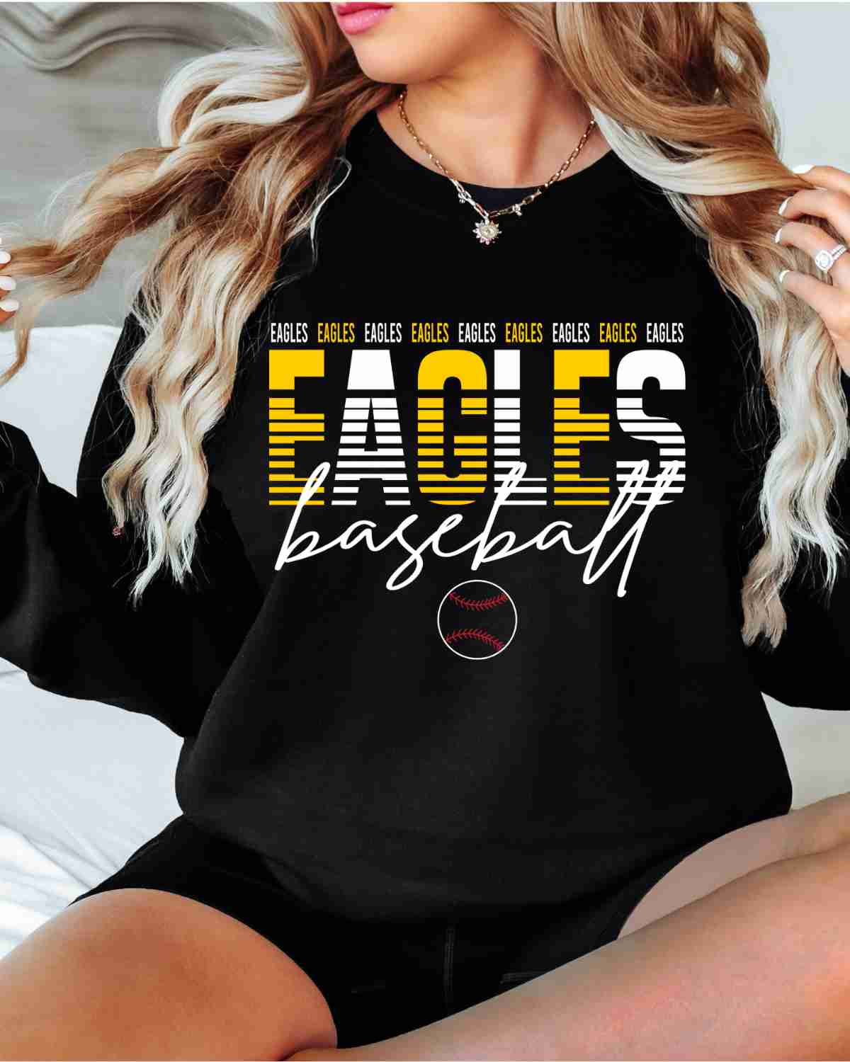 Eagles Baseball Sliced Letters DTF Transfer