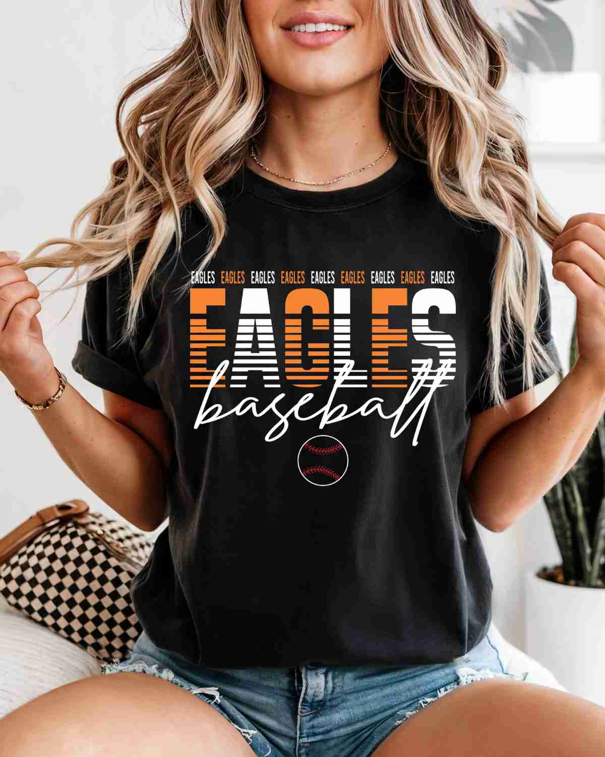 Eagles Baseball Sliced Letters DTF Transfer