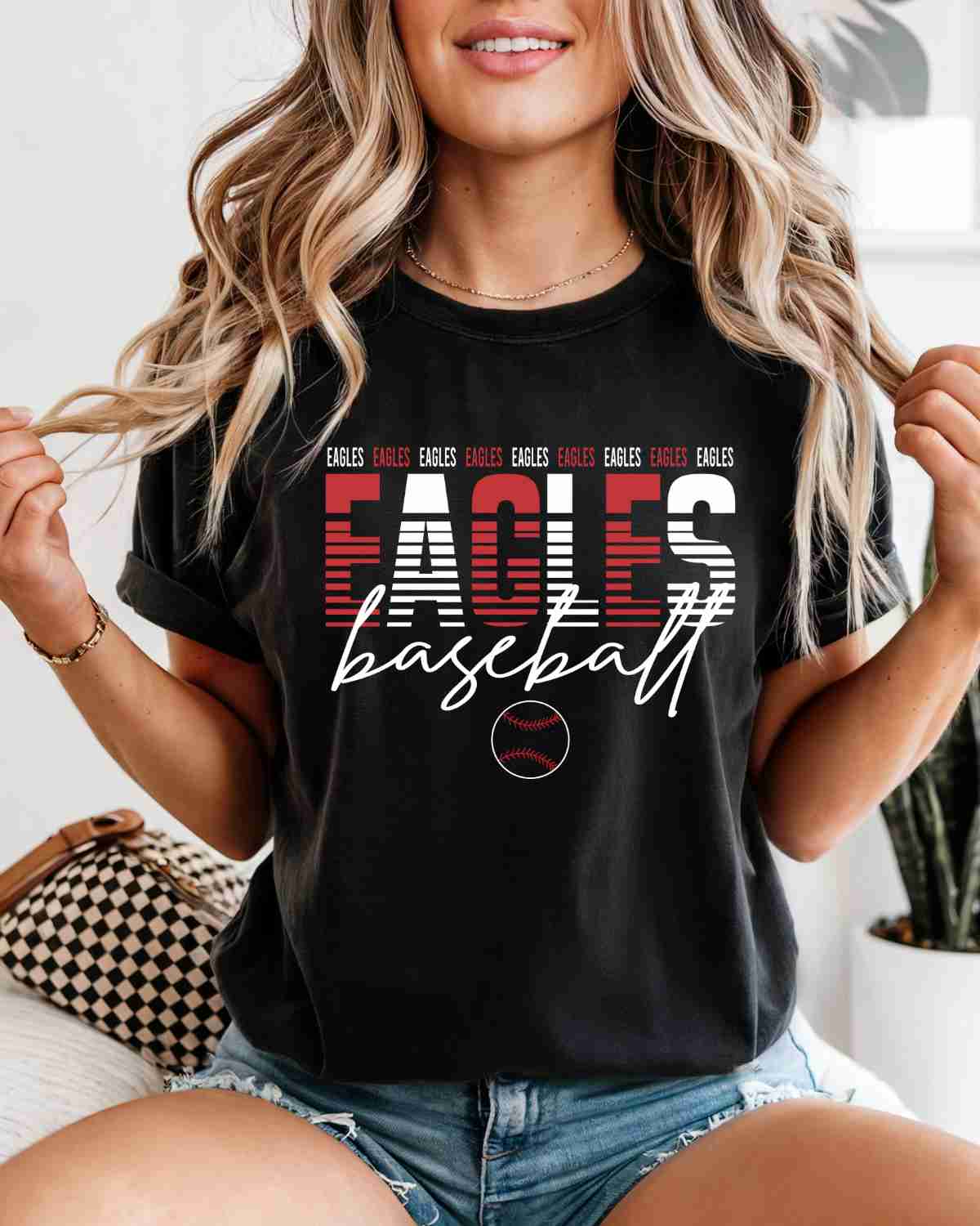 Eagles Baseball Sliced Letters DTF Transfer