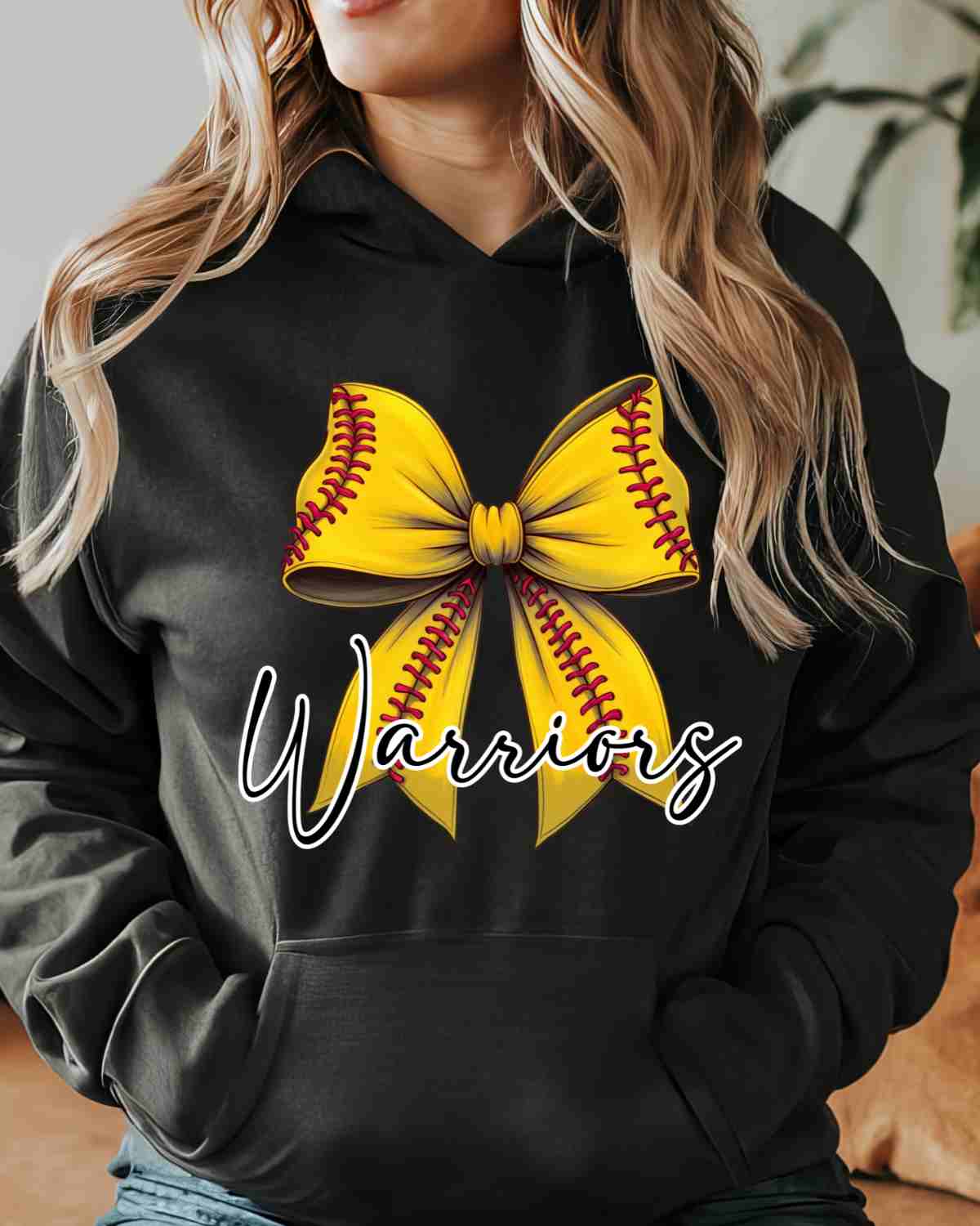 Warriors Softball Coquette Bow DTF Transfer