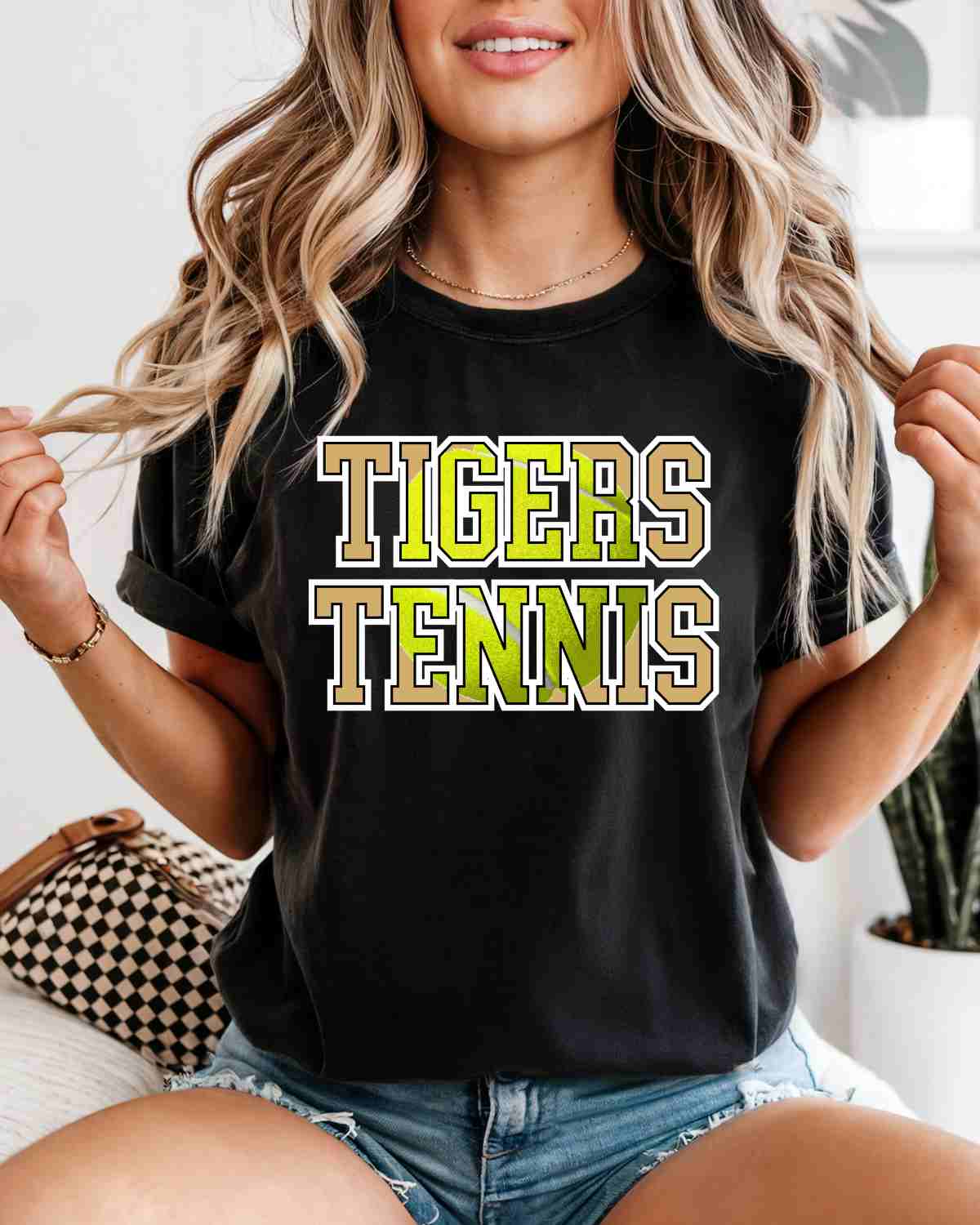Tigers Tennis Words DTF Transfer - Rustic Grace Heat Transfer Company