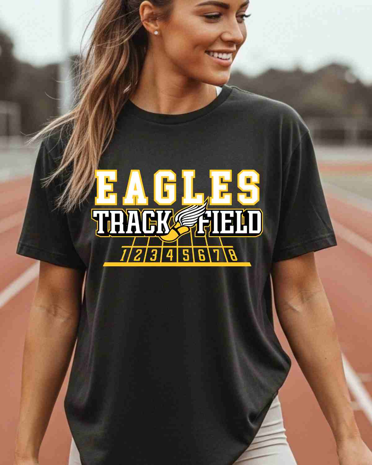 Eagles Track and Field Shoe Lines DTF Transfer - Rustic Grace Heat Transfer Company
