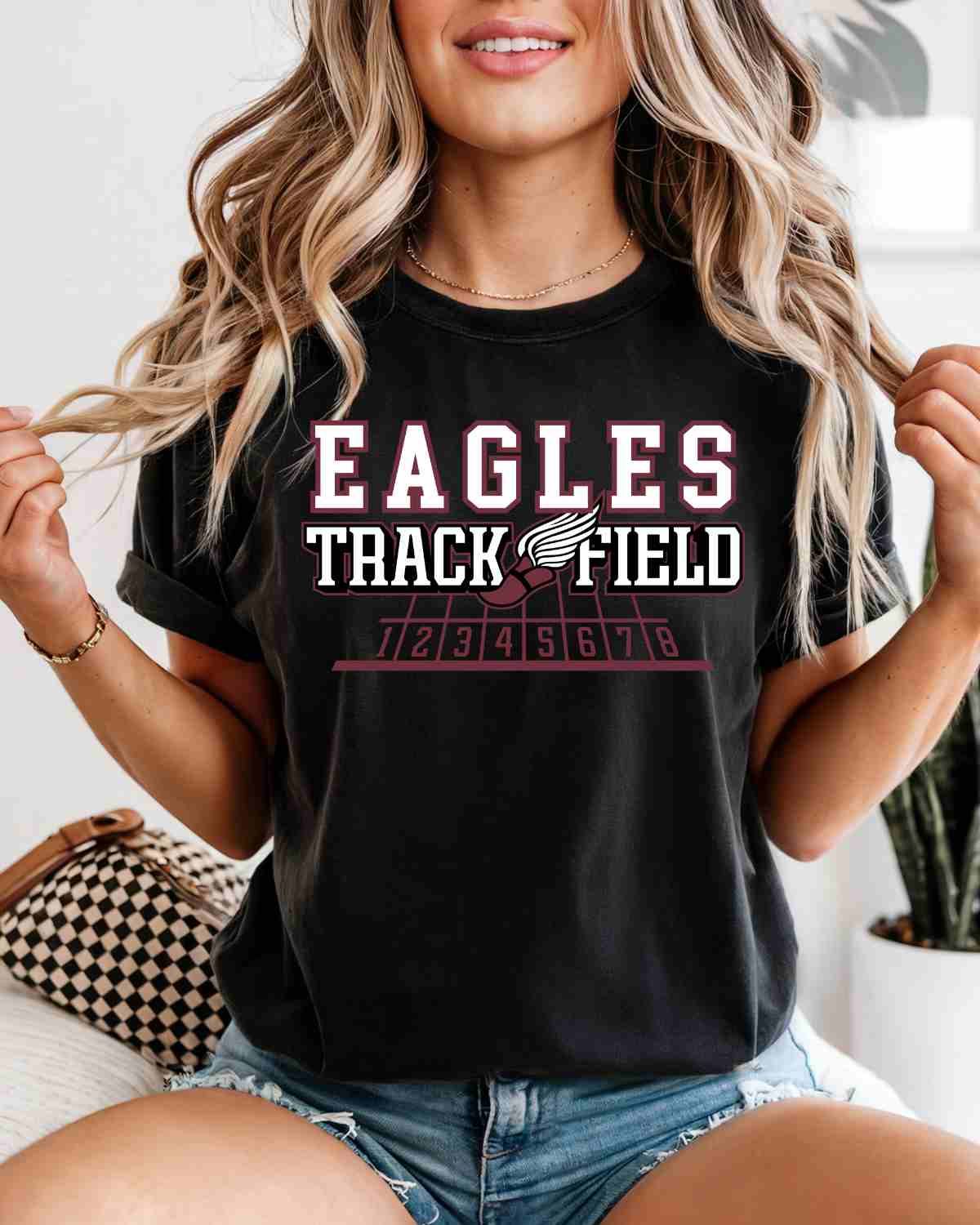 Eagles Track and Field Shoe Lines DTF Transfer - Rustic Grace Heat Transfer Company