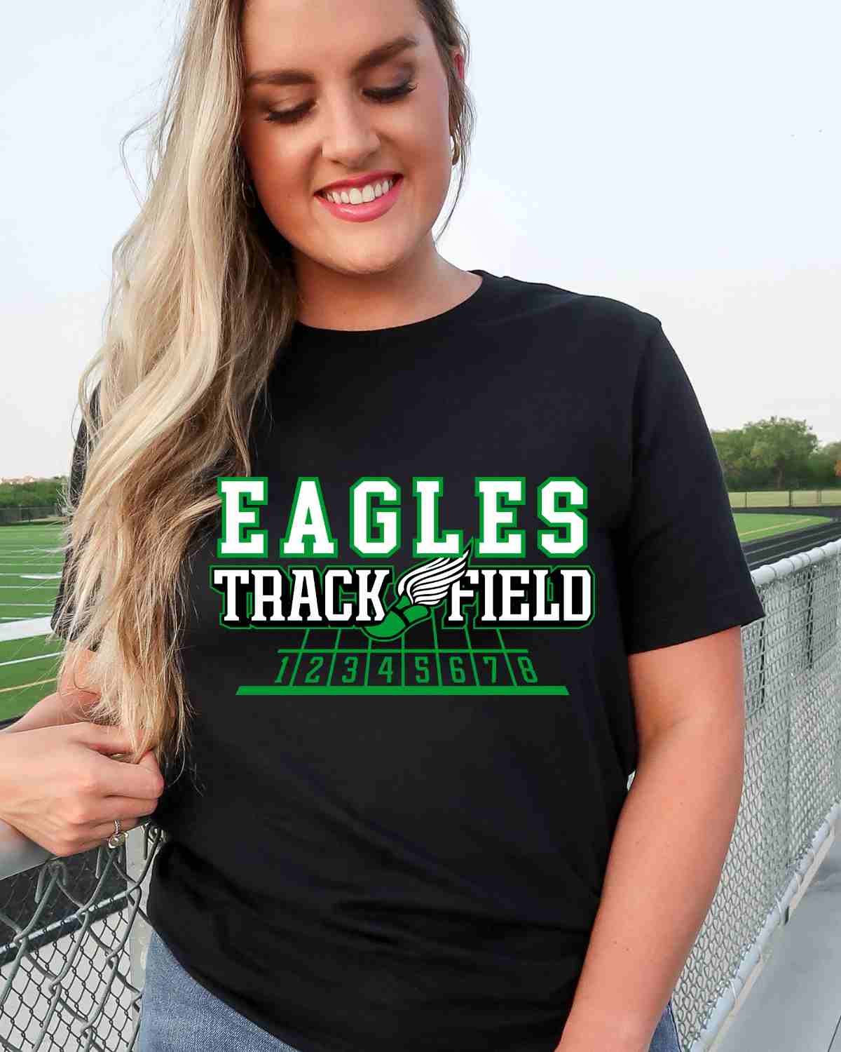 Eagles Track and Field Shoe Lines DTF Transfer - Rustic Grace Heat Transfer Company