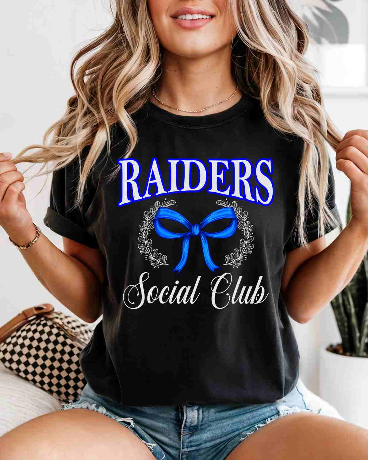 Raiders Social Club Bow DTF Transfer - Rustic Grace Heat Transfer Company