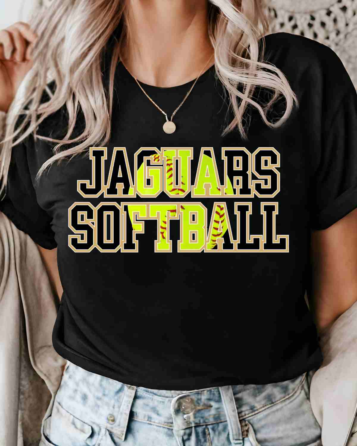 Jaguars Softball Words DTF Transfer