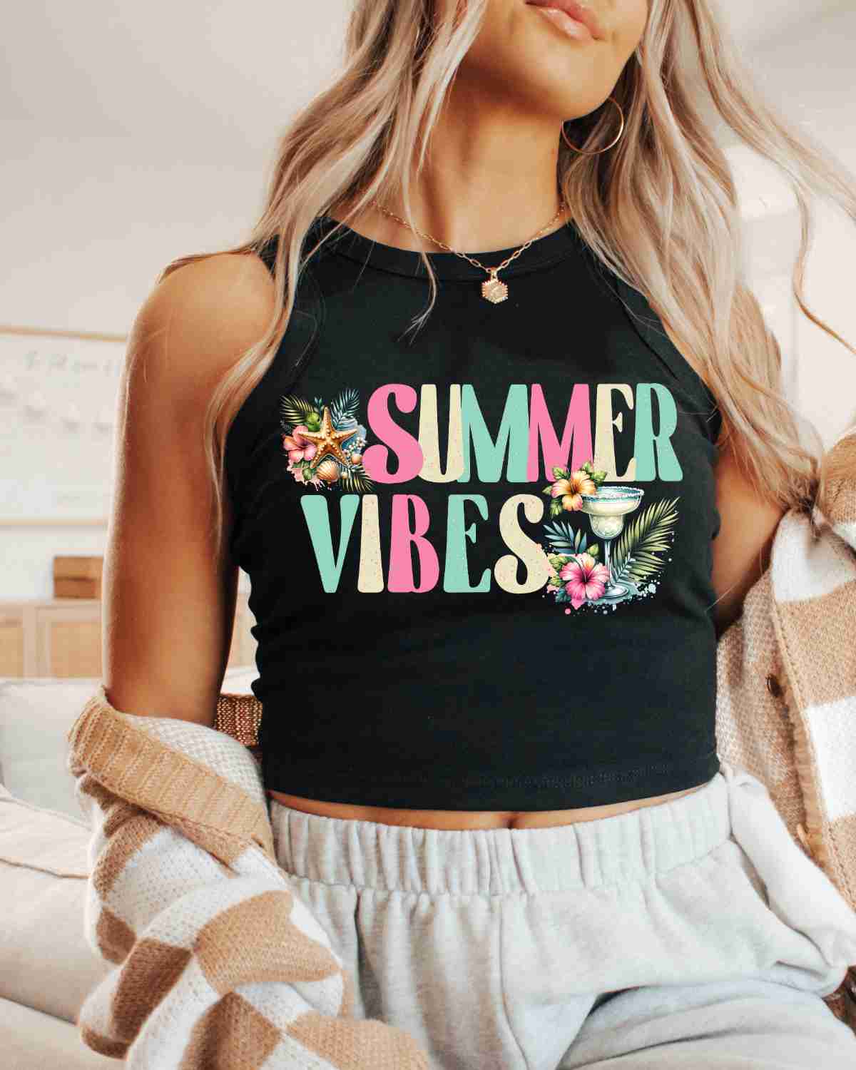 Summer Vibes Splattered DTF Transfer