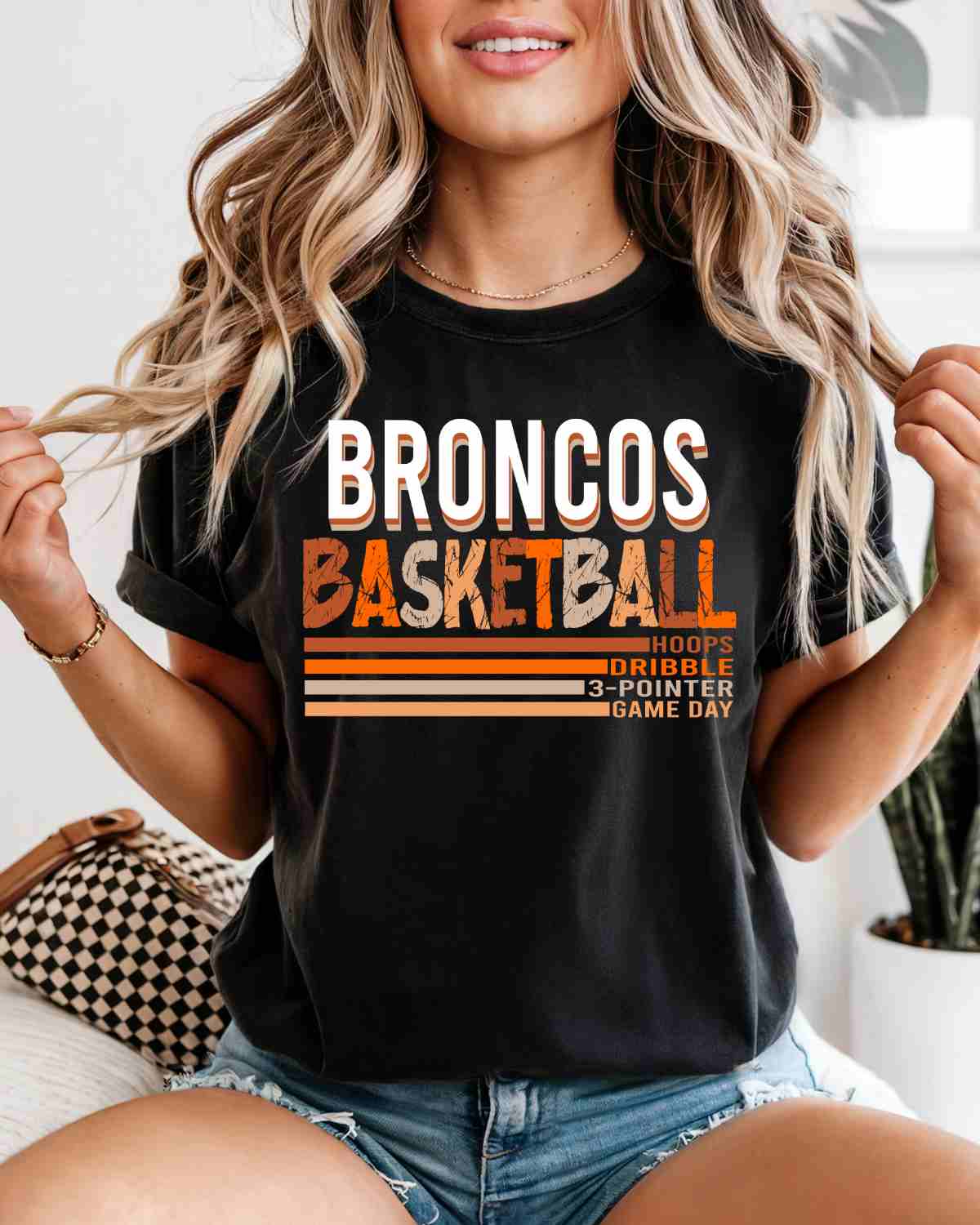Broncos Basketball Stripes DTF Transfer