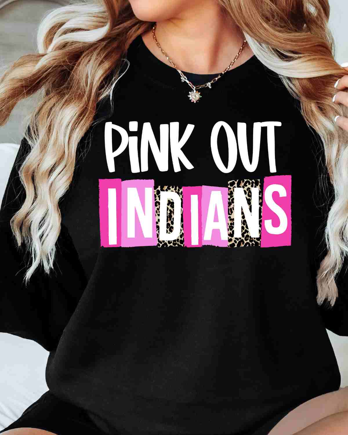 Pink Out Indians DTF Transfer