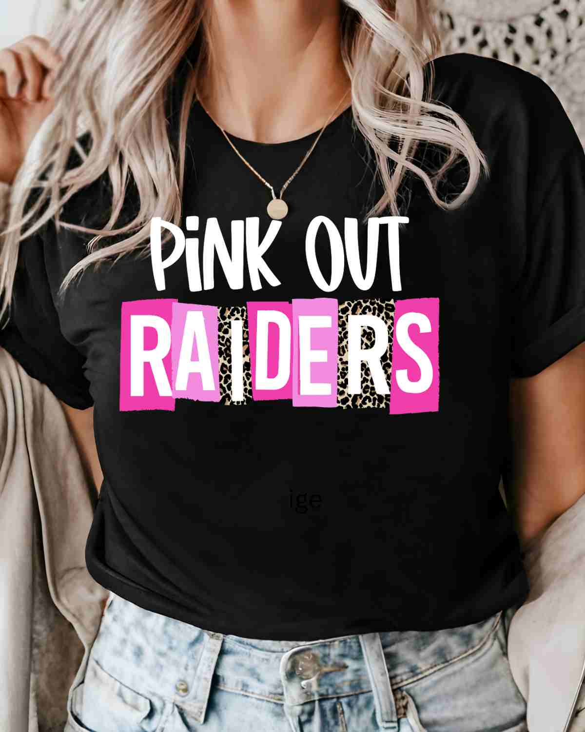 Pink Out Raiders DTF Transfer, image size:1200x1500