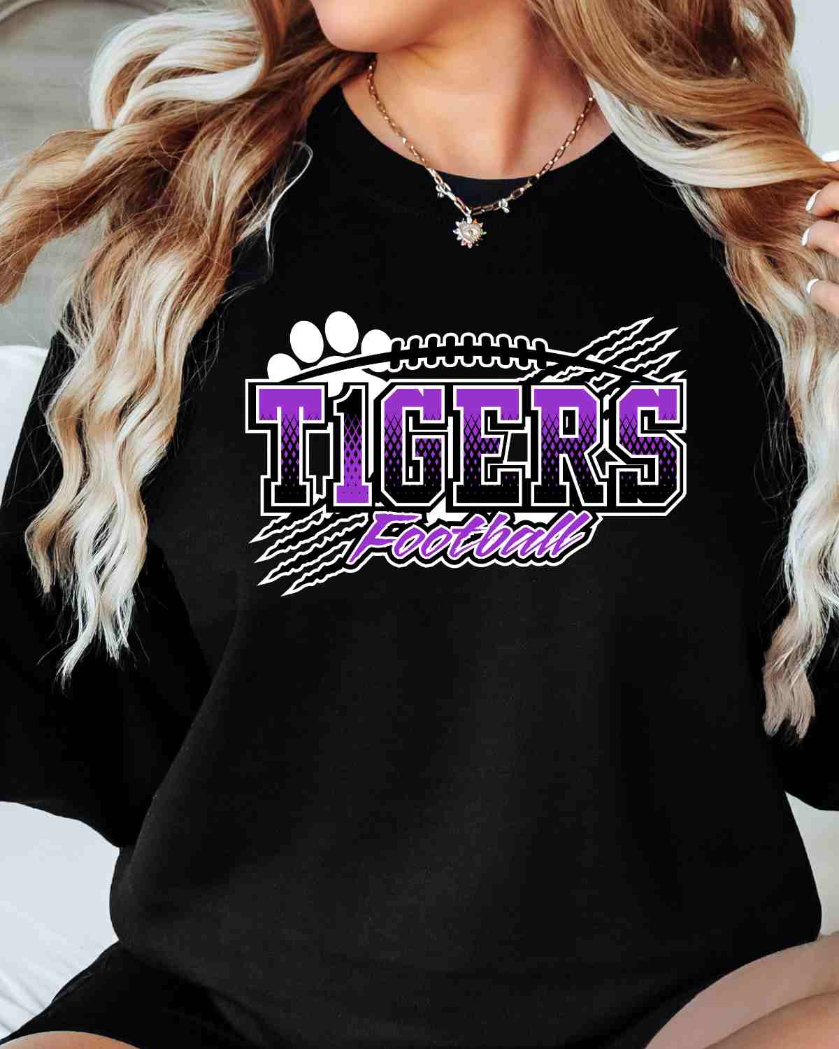 Tigers Football Claw Marks DTF Transfer