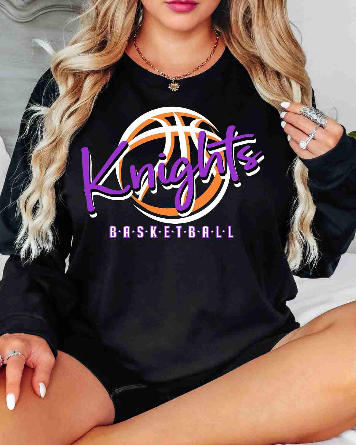 Knights Basketball Outline DTF Transfer