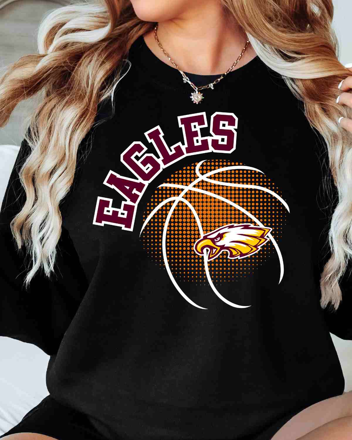 Eagles Basketball Halftone Ball DTF Transfer