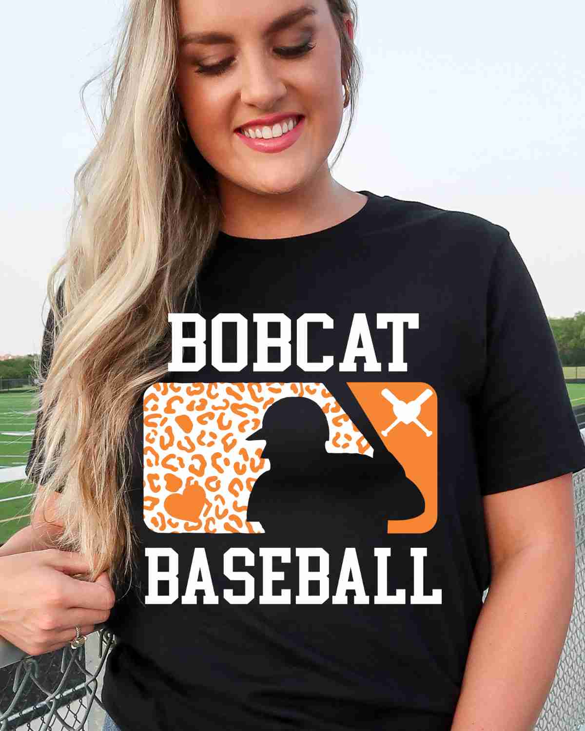 Bobcats Leopard Baseball Man DTF Transfer