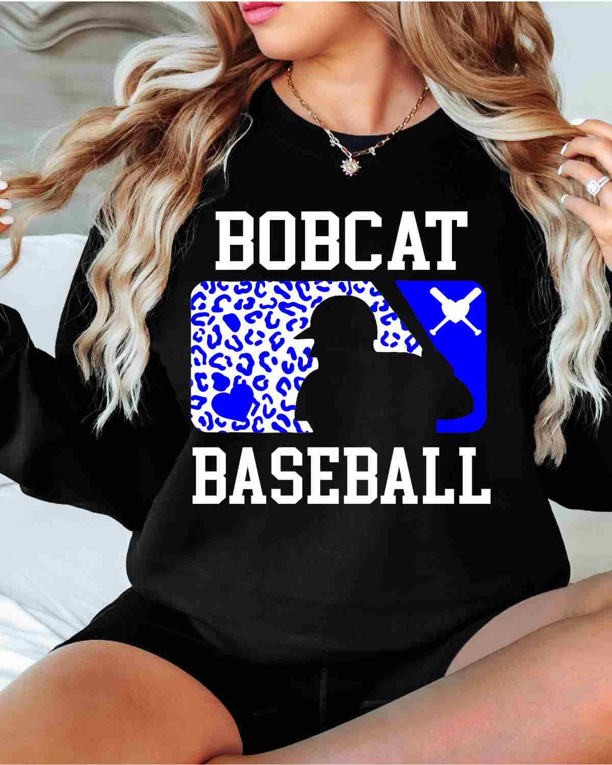 Bobcats Leopard Baseball Man DTF Transfer