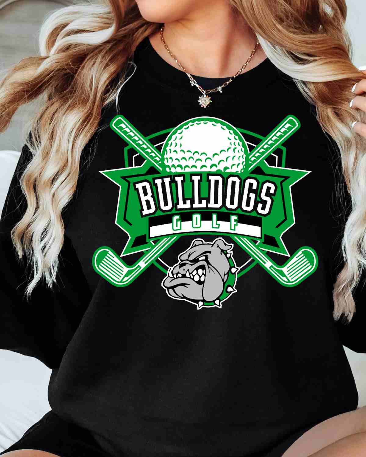 Bulldogs Golf Badge DTF Transfer