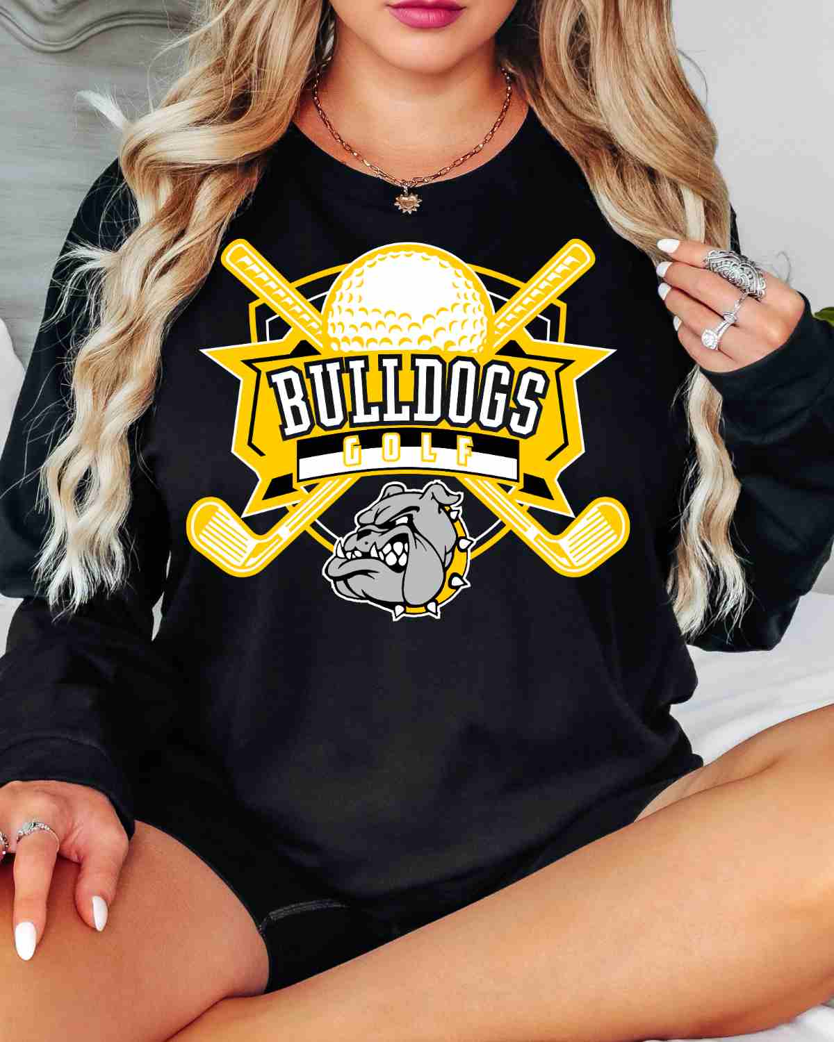 Bulldogs Golf Badge DTF Transfer