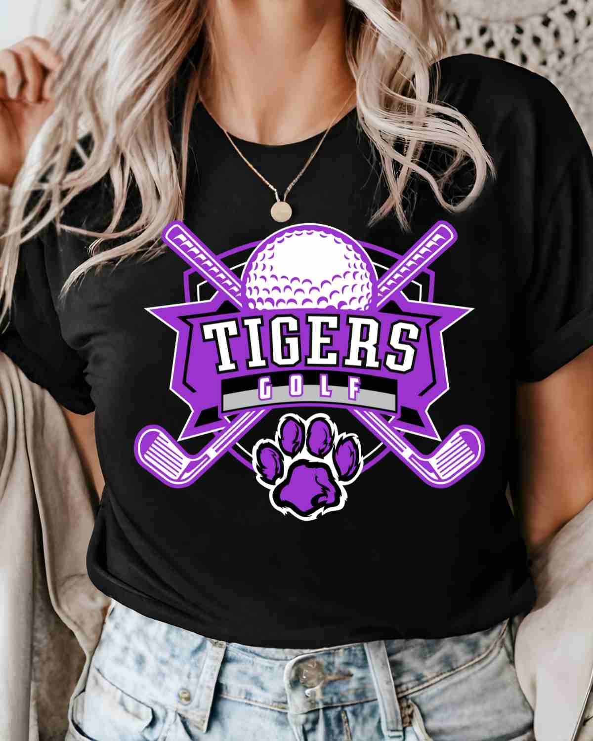 Tigers Golf Badge DTF Transfer