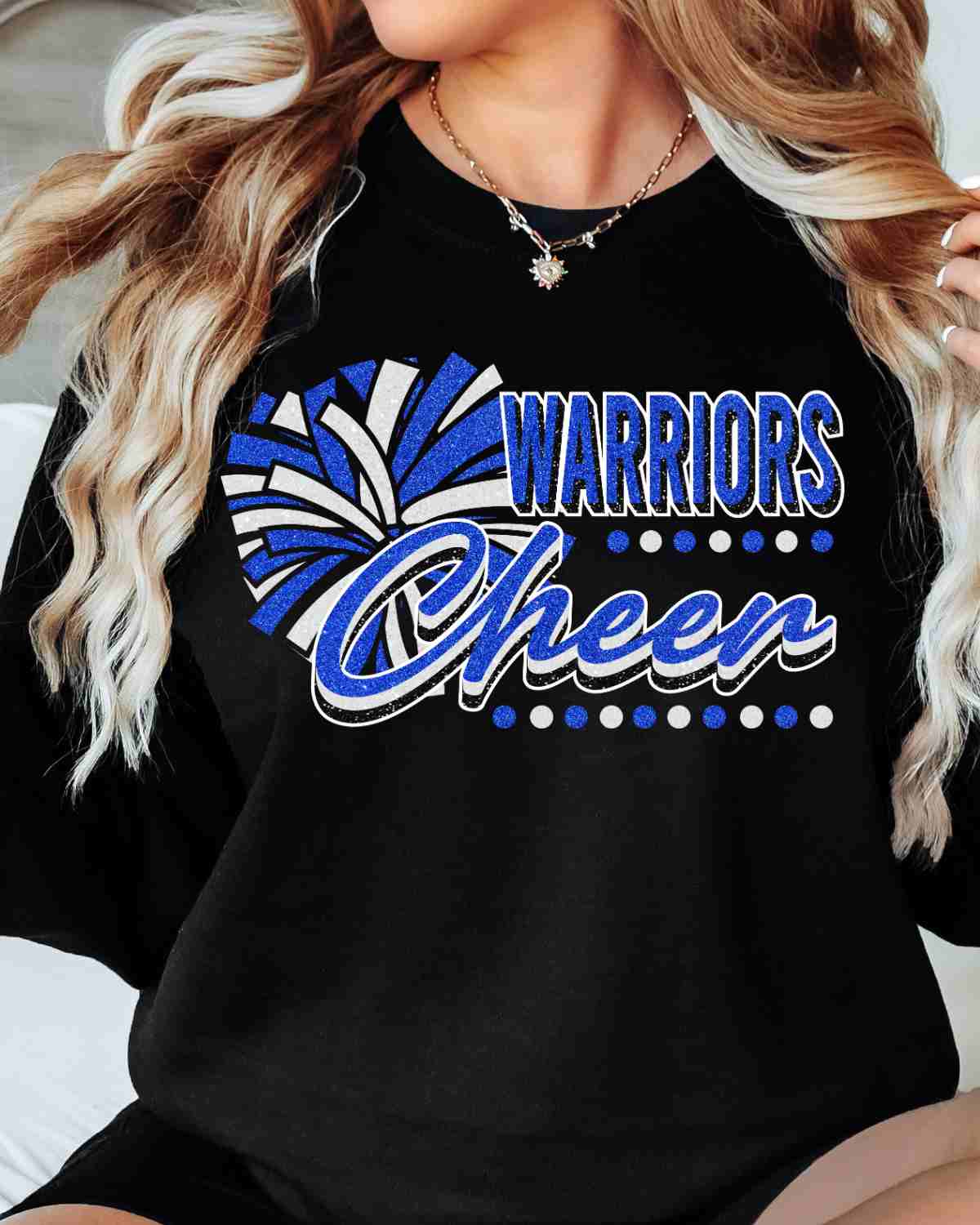 Warriors Cheer Pom with Dots DTF Transfer