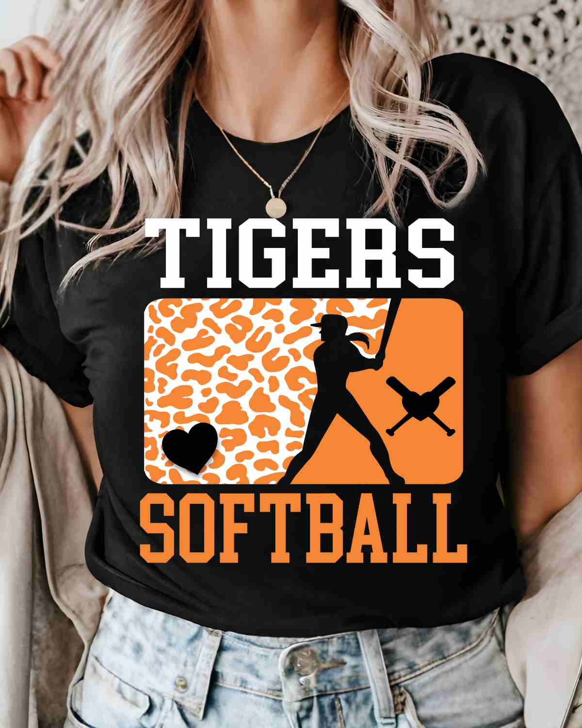 Tigers Softball Leopard Player DTF Transfer