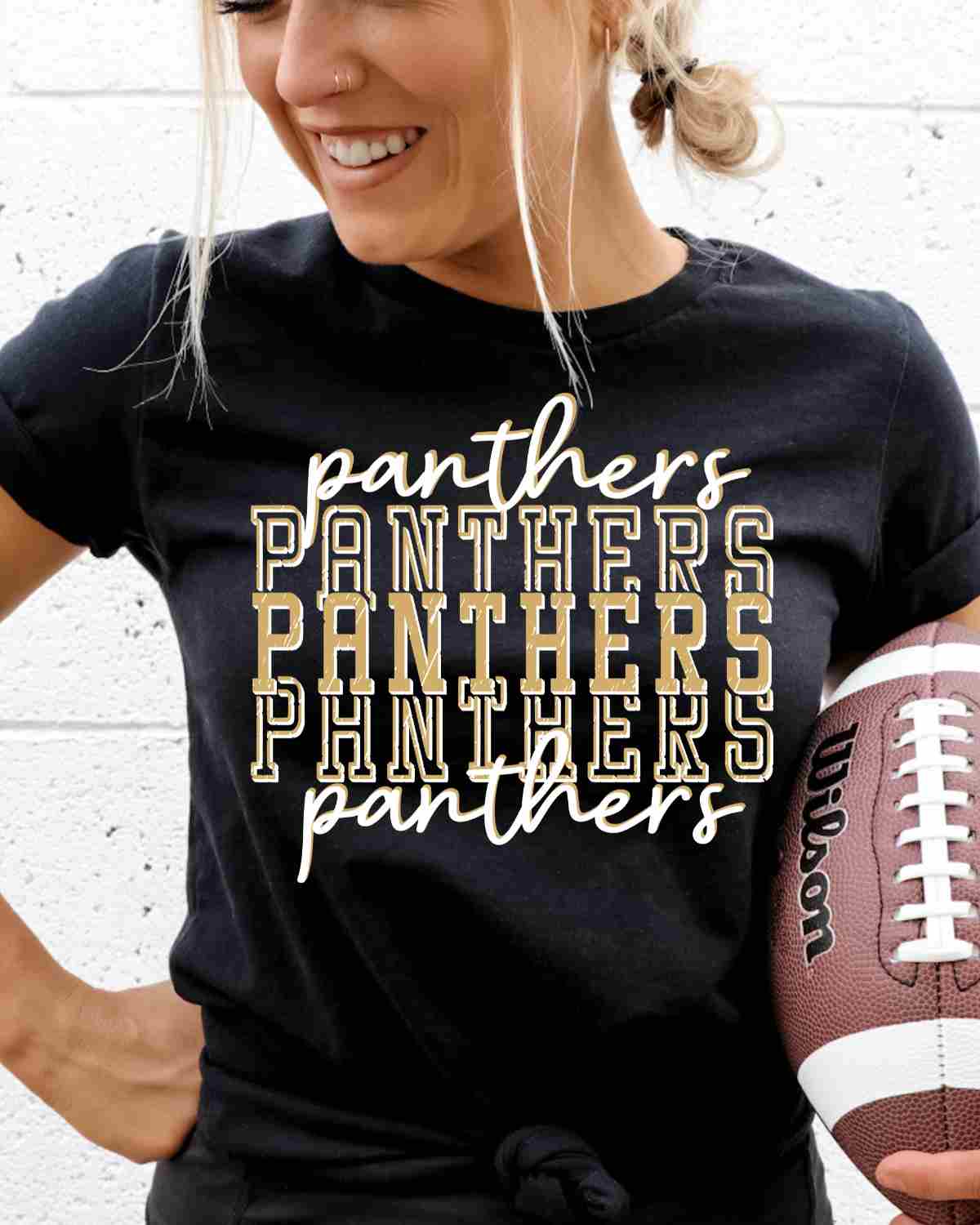 Panthers Repeating DTF Transfer