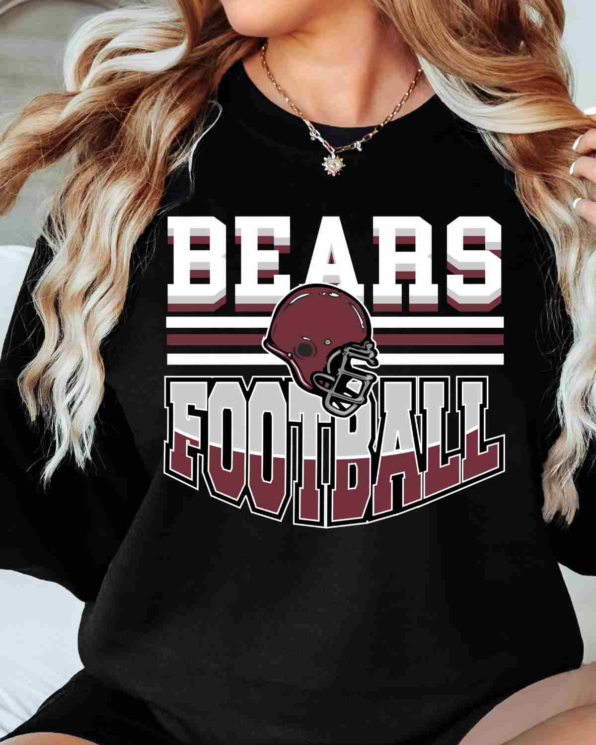 Bears Football Helmet Middle DTF Transfer