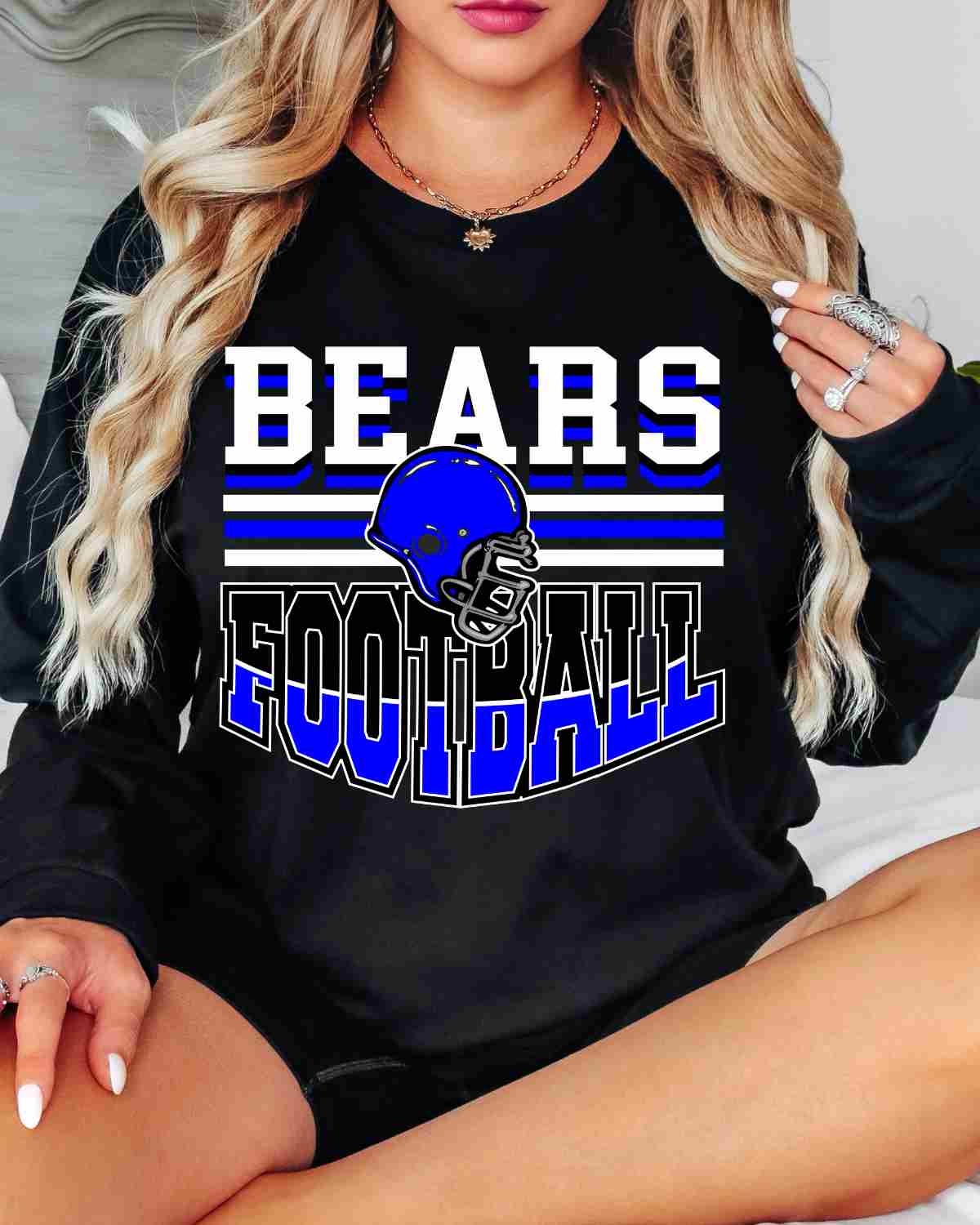 Bears Football Helmet Middle DTF Transfer