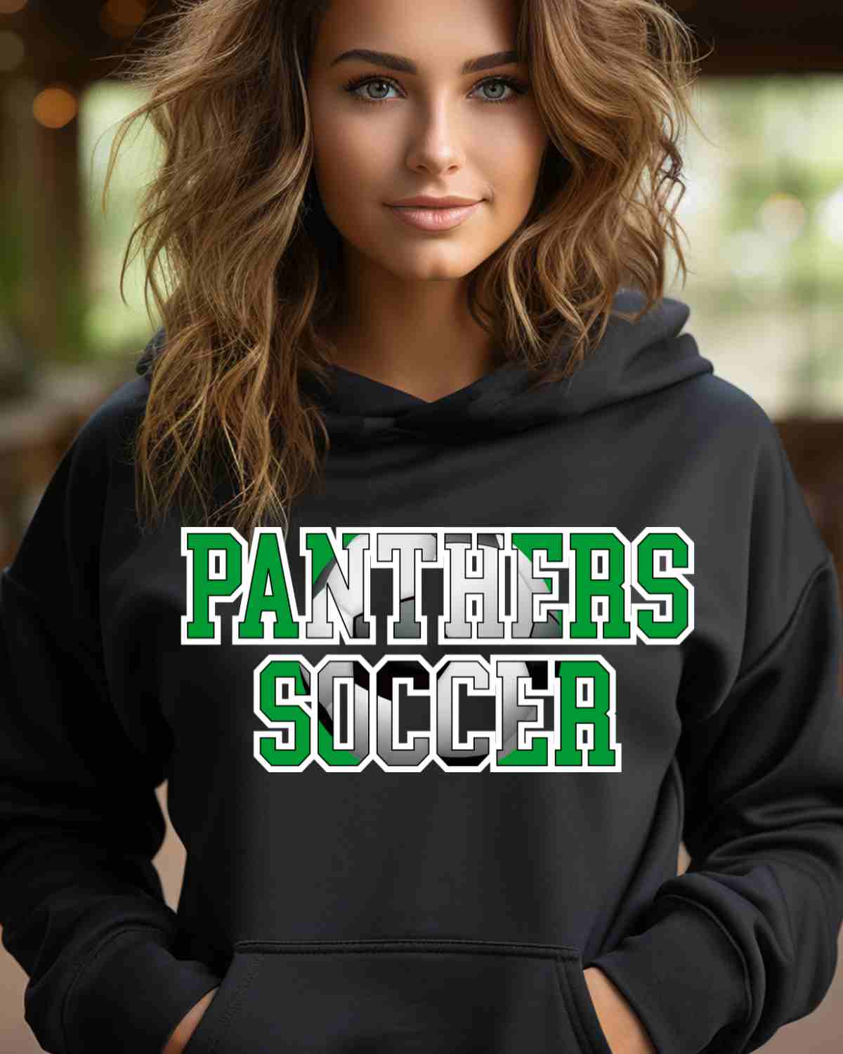 Panthers Soccer Ball Words DTF Transfer