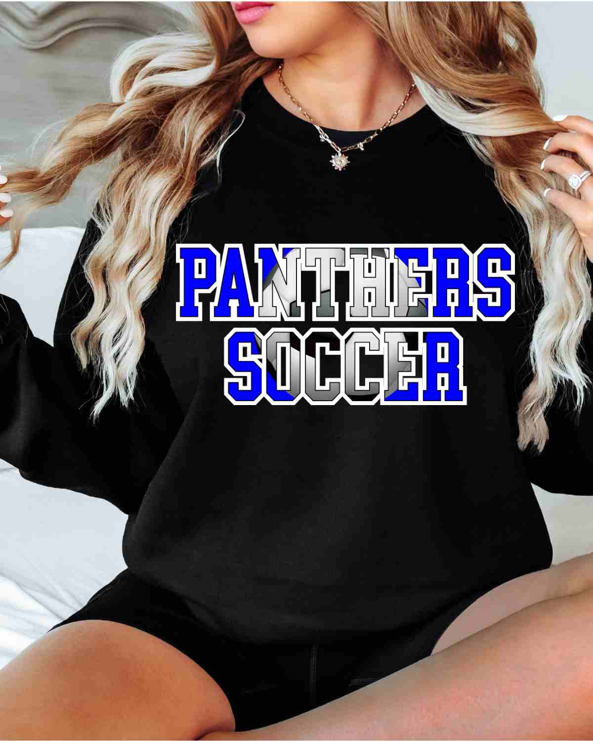 Panthers Soccer Ball Words DTF Transfer