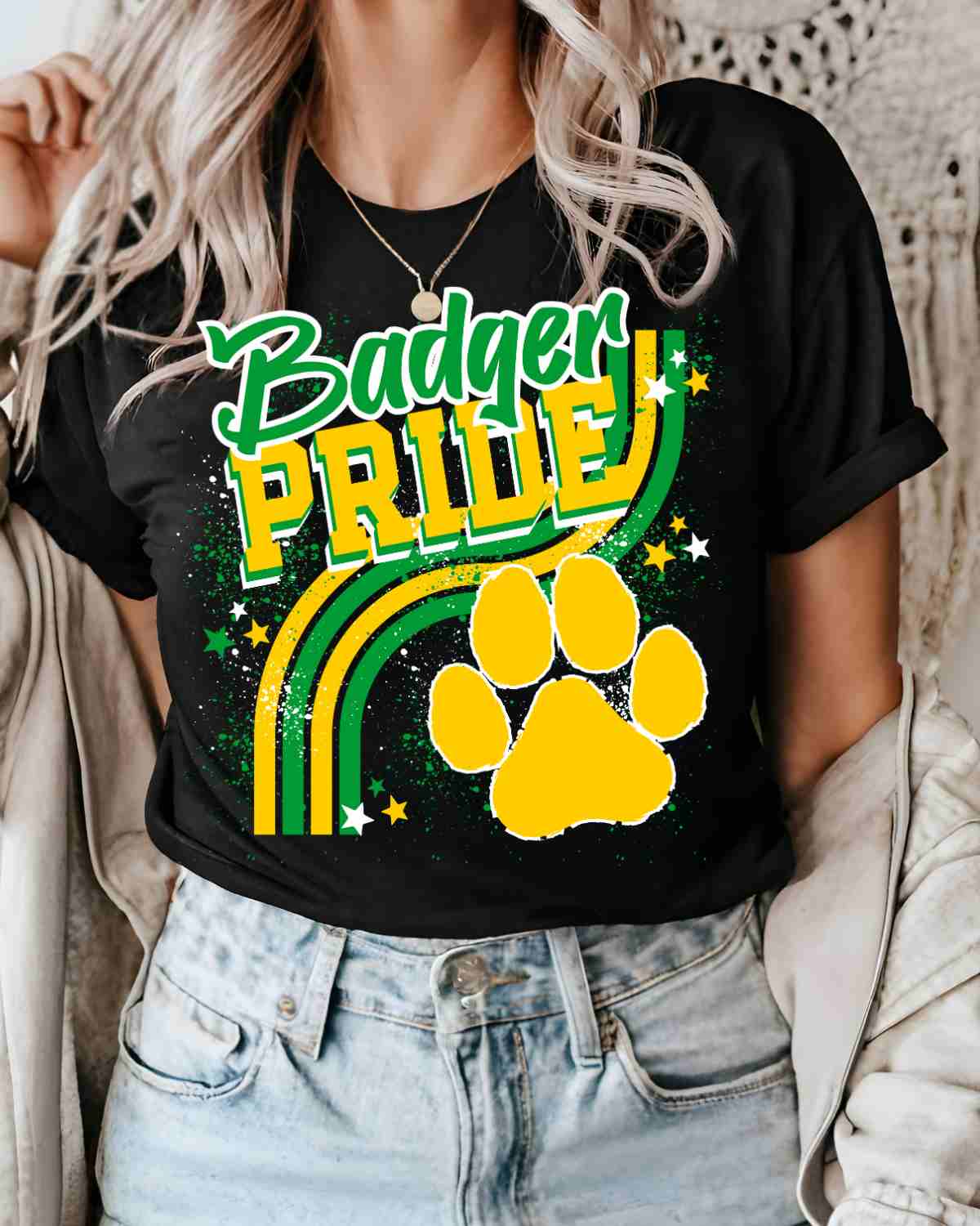 Badger Pride Wavy Stripes DTF Transfer