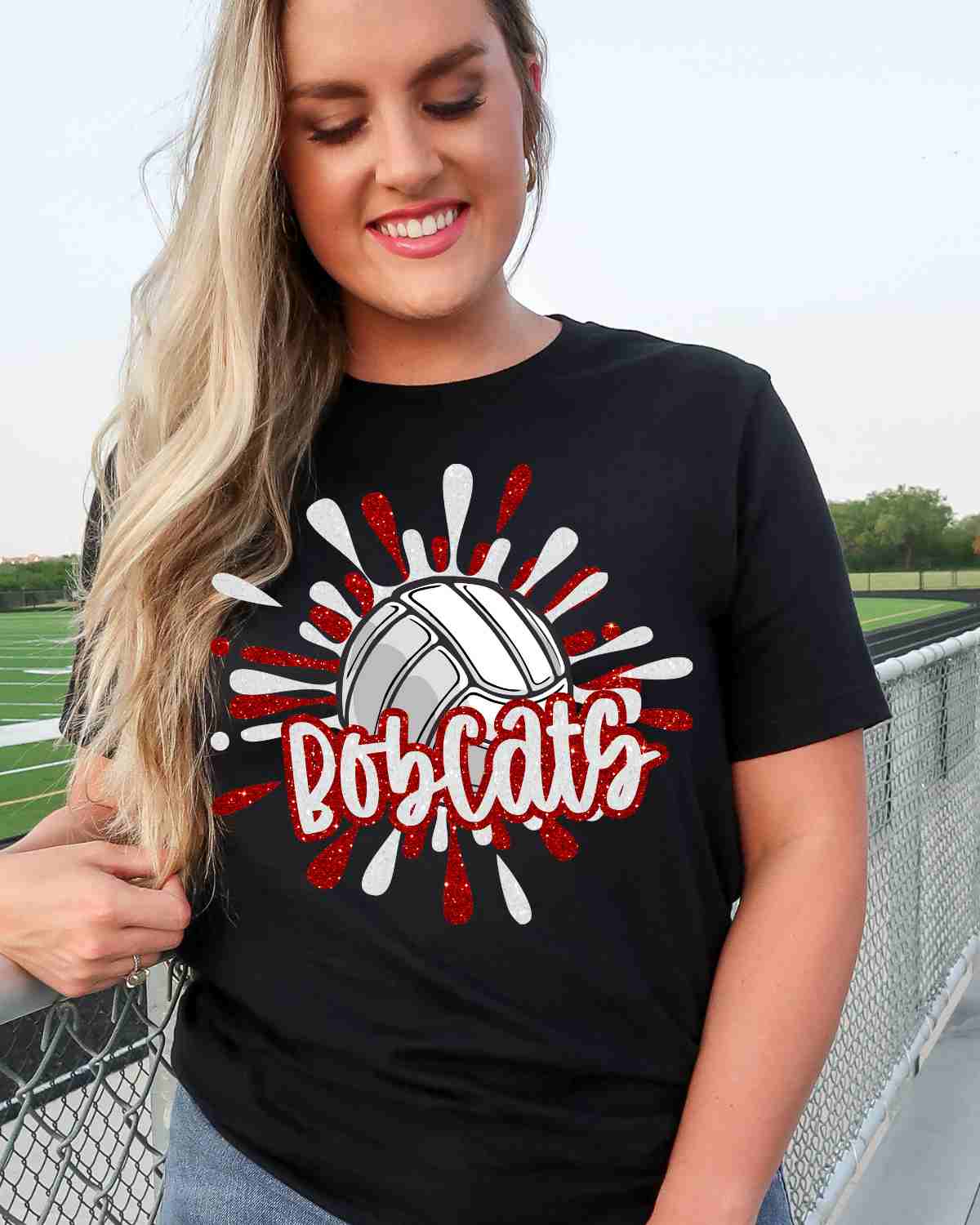 Bobcats Volleyball Splatter DTF Transfer